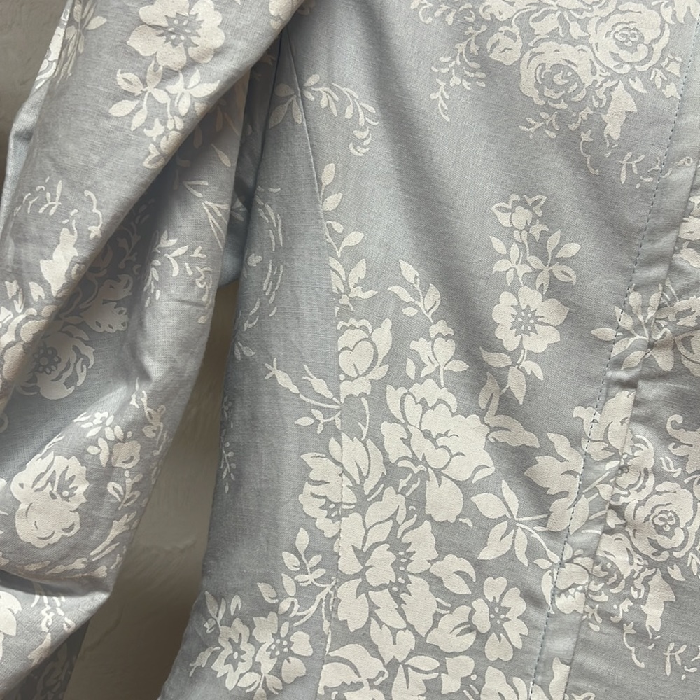 Jessica McClintock 1980s Floral Print Dropped Waistline Wedding Dress Size 4 - Picture 10 of 16